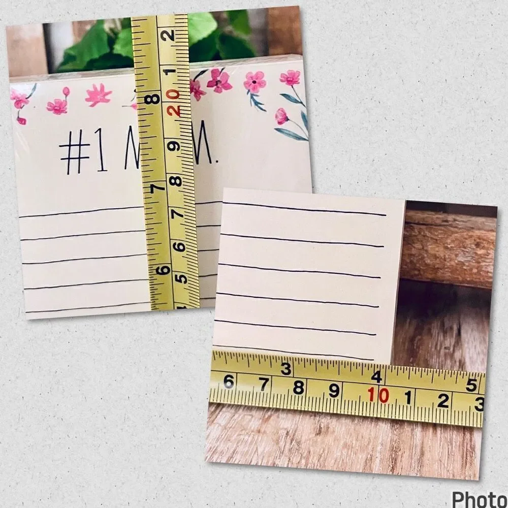 NWT Rae Dunn #1 MOM / BEST MOM EVER Yellow  pink 2 Pieces 140 Sheets Notepad Set